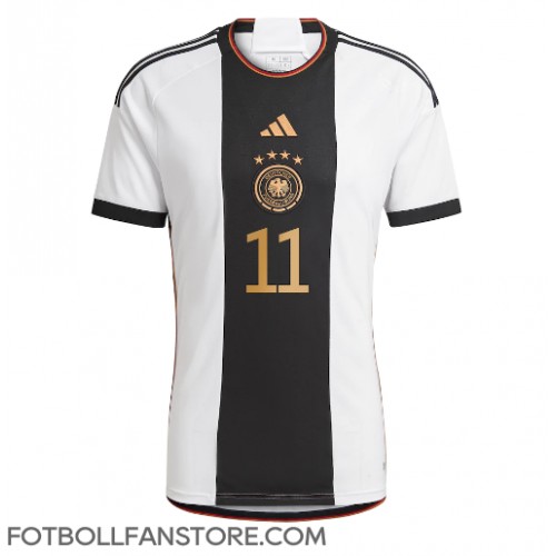 Tyskland Mario Gotze #11 Hemma matchtröja VM 2022 Kortärmad Billigt